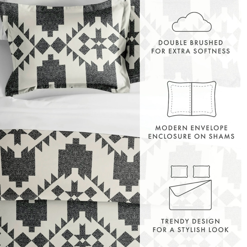 Becky Cameron Premium Ultra Soft Adobe Diamond 3-Piece Duvet Cover Set grey twin - Picture 2 of 6
